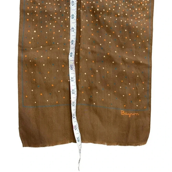 Bayron Brown Rectangle Polka Dot Scarf - Picture 4 of 5